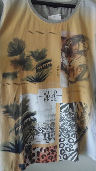 Neu, Shirt Safari-Look, 46/48, grau-orange