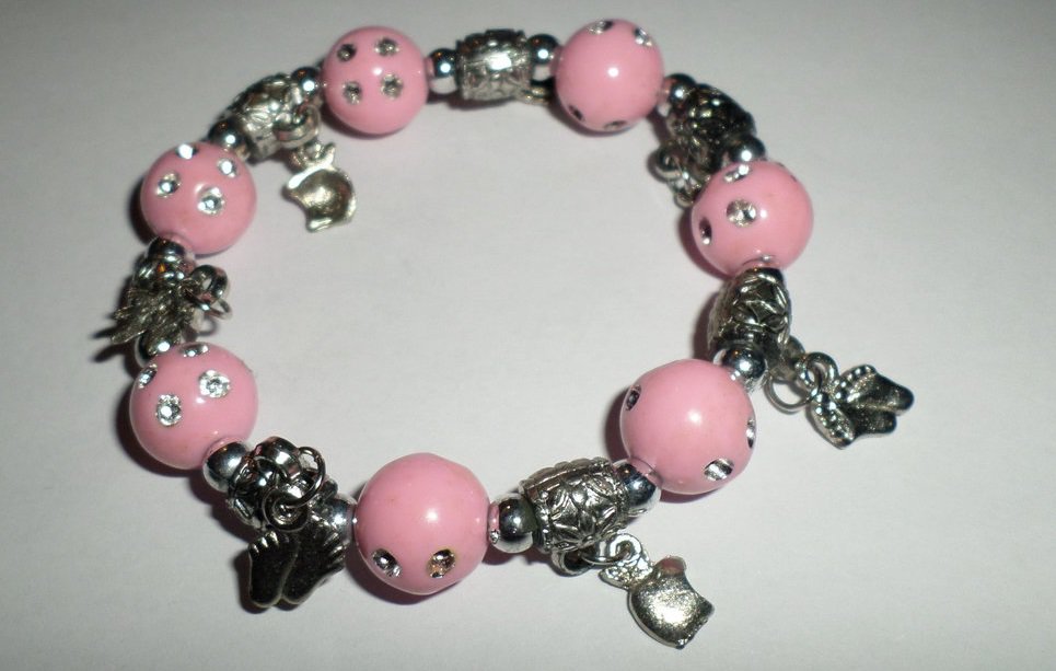 Rossmann Armband rosa / silber 