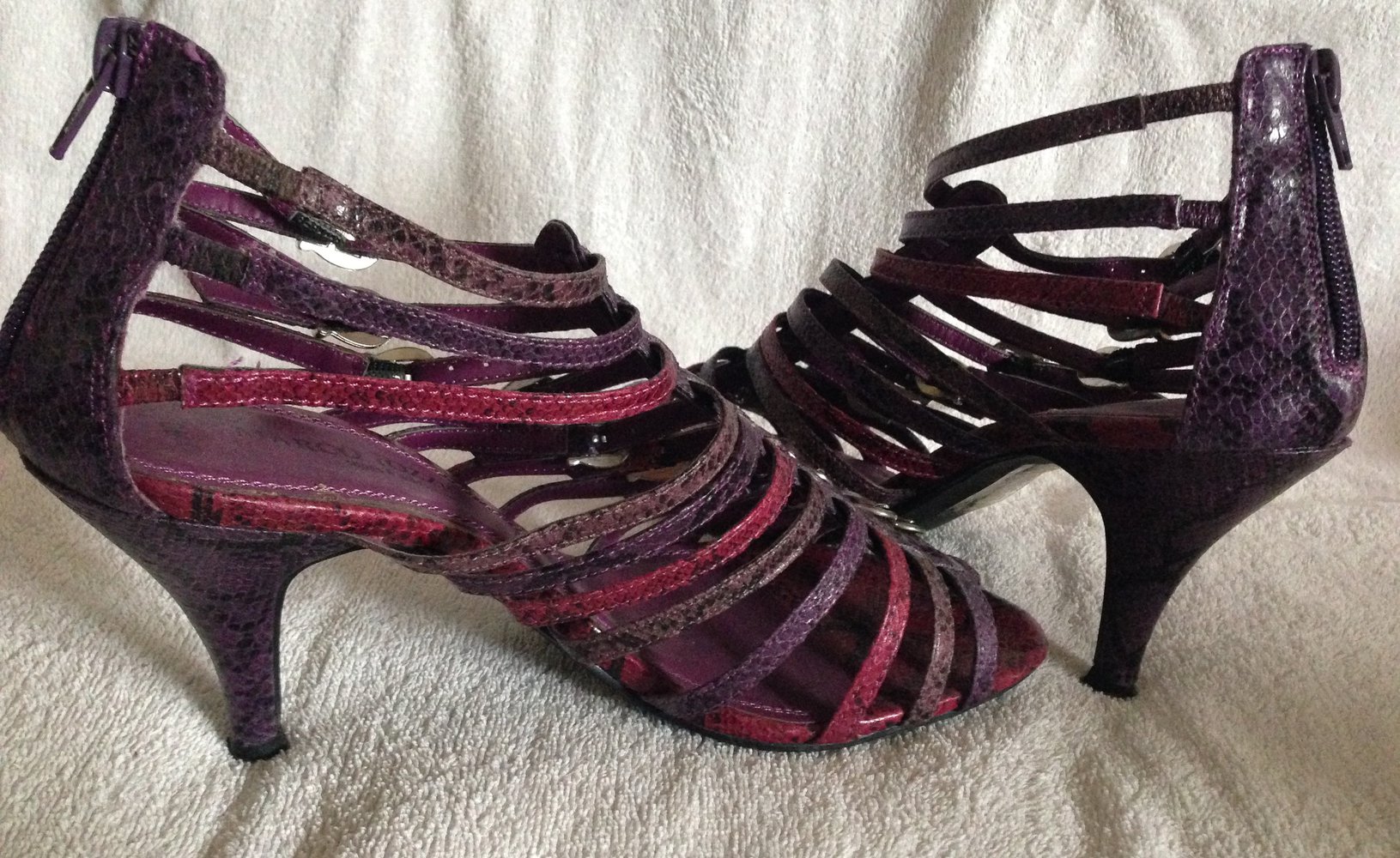 NEU Marco Tozzi Sandalen Absatz Riemchen Highheels Pumps tierprint lila 40