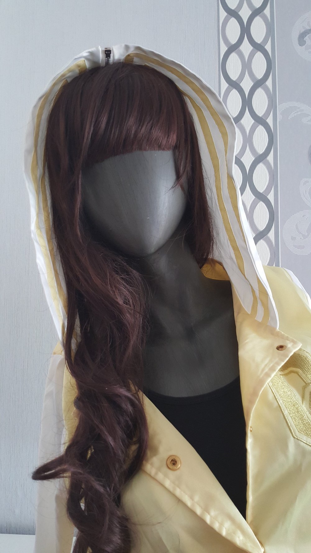Sailor Letterman Jacke mit Rock Hose Yankee USA Lolita Cosplay Gelb Weiß S 36 / M 38