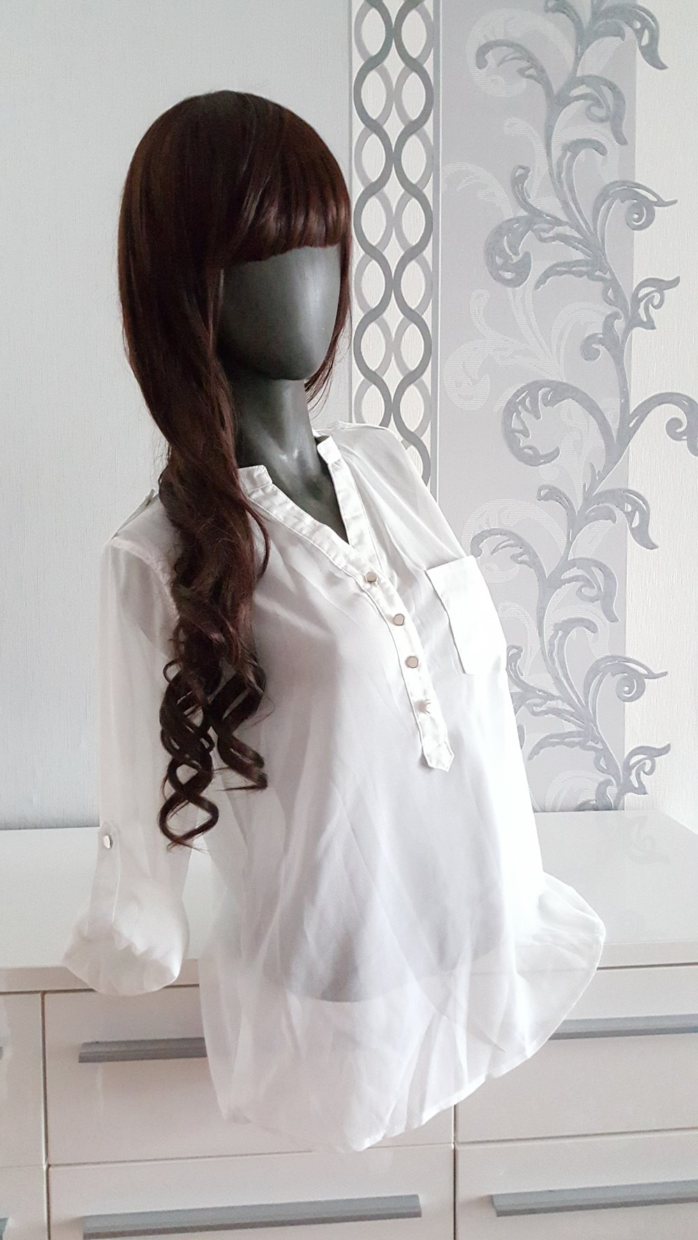 Bluse weiß ausgez. XL auch L 40 Neu