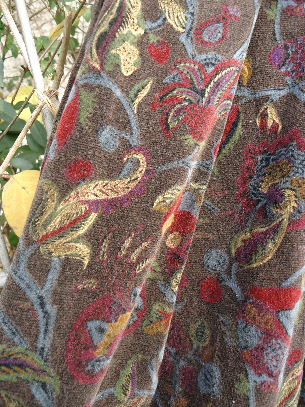 Vintage Faltenrock mit Blumen-Print