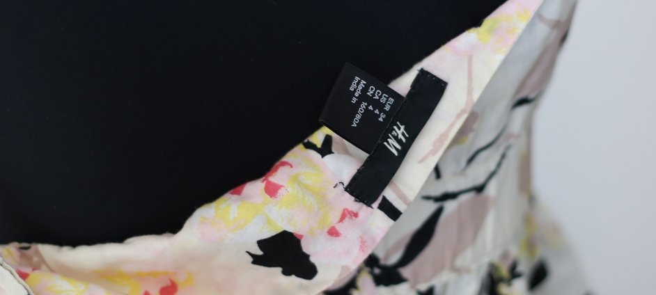 H&M Kleid weiß bunt XS 34