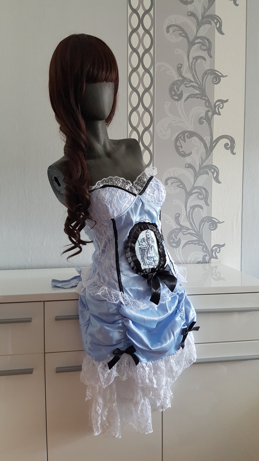 Burlesque Steampunk Lolita Alice Gothic Fasching Korsett Rock Bolero ausgez. XL 40 / 42 evtl. L