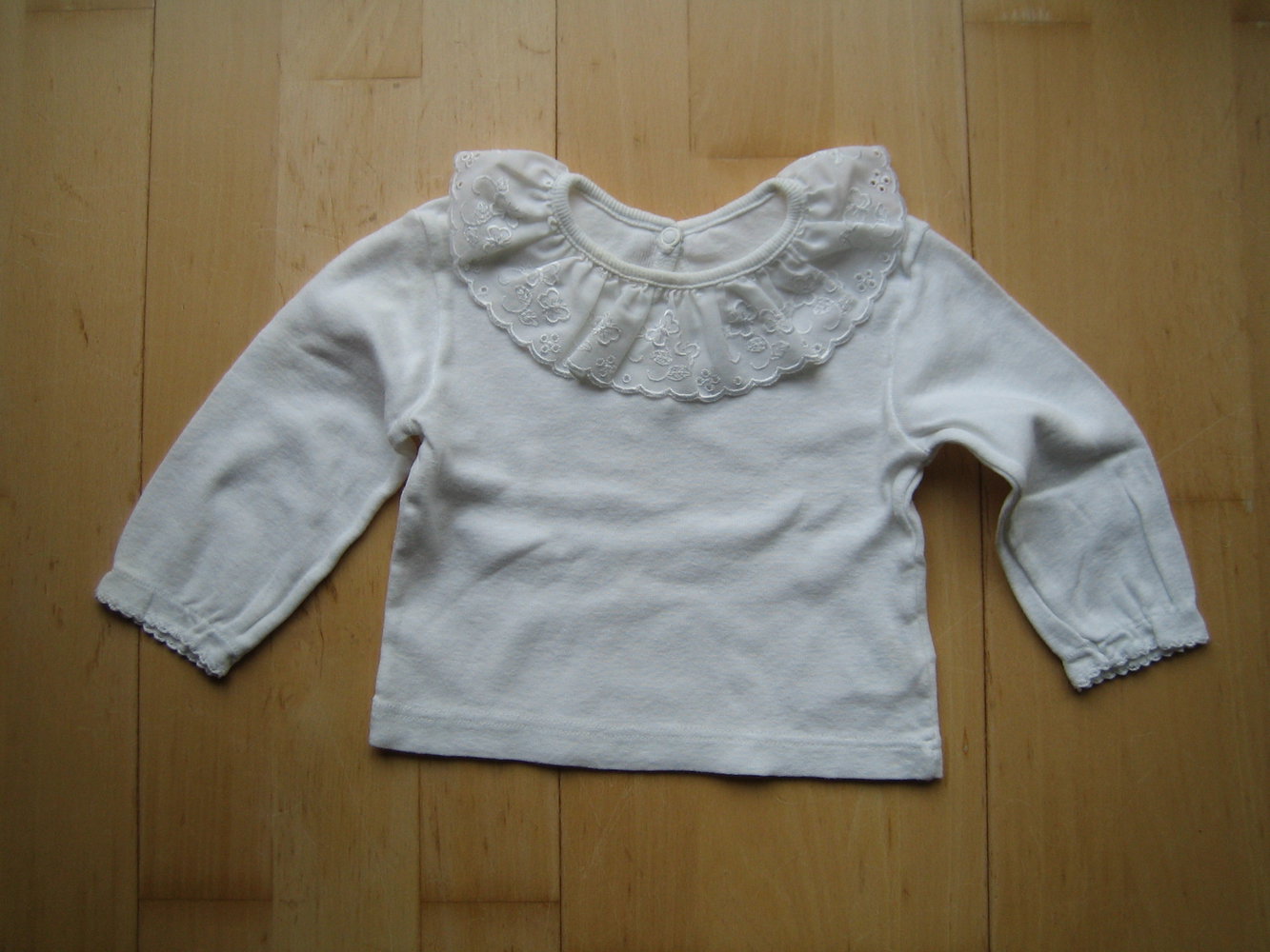 Langarmshirt  mit Spitzenkragen