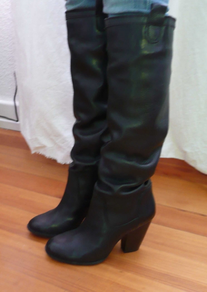 Vince Camuto Slouch Echt Lederstiefel schwarz Gr.37