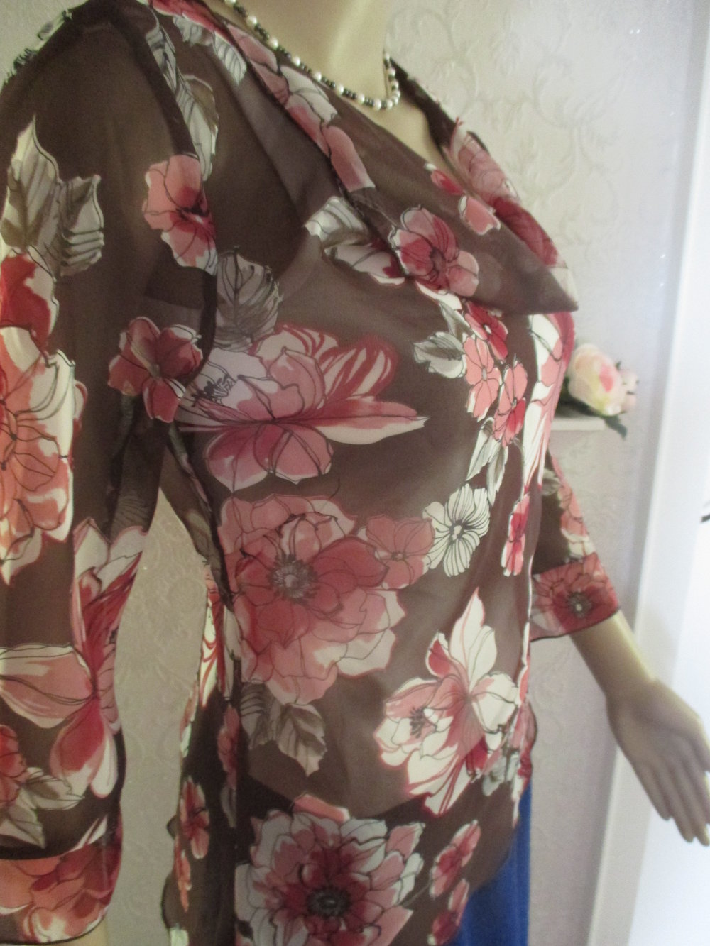 NEU * Blumen * Blüten * Flower- Power * Seiden- Chiffon * TUNKIA * BLUSE 