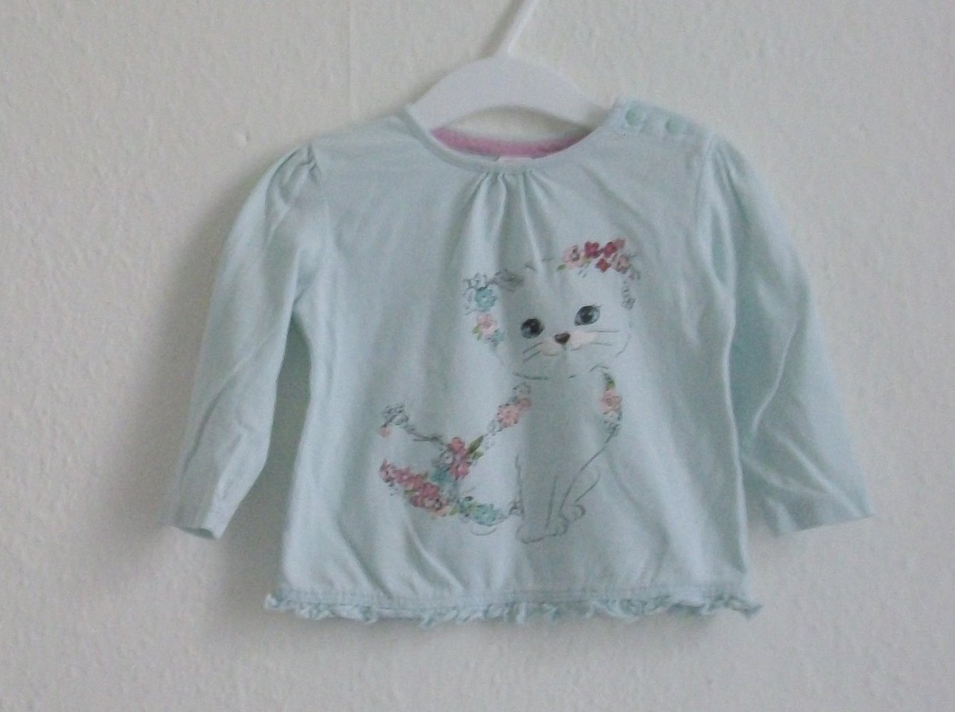 Süßes Katzen Shirt Longsleeve Gr. 74 Baby Club C&A