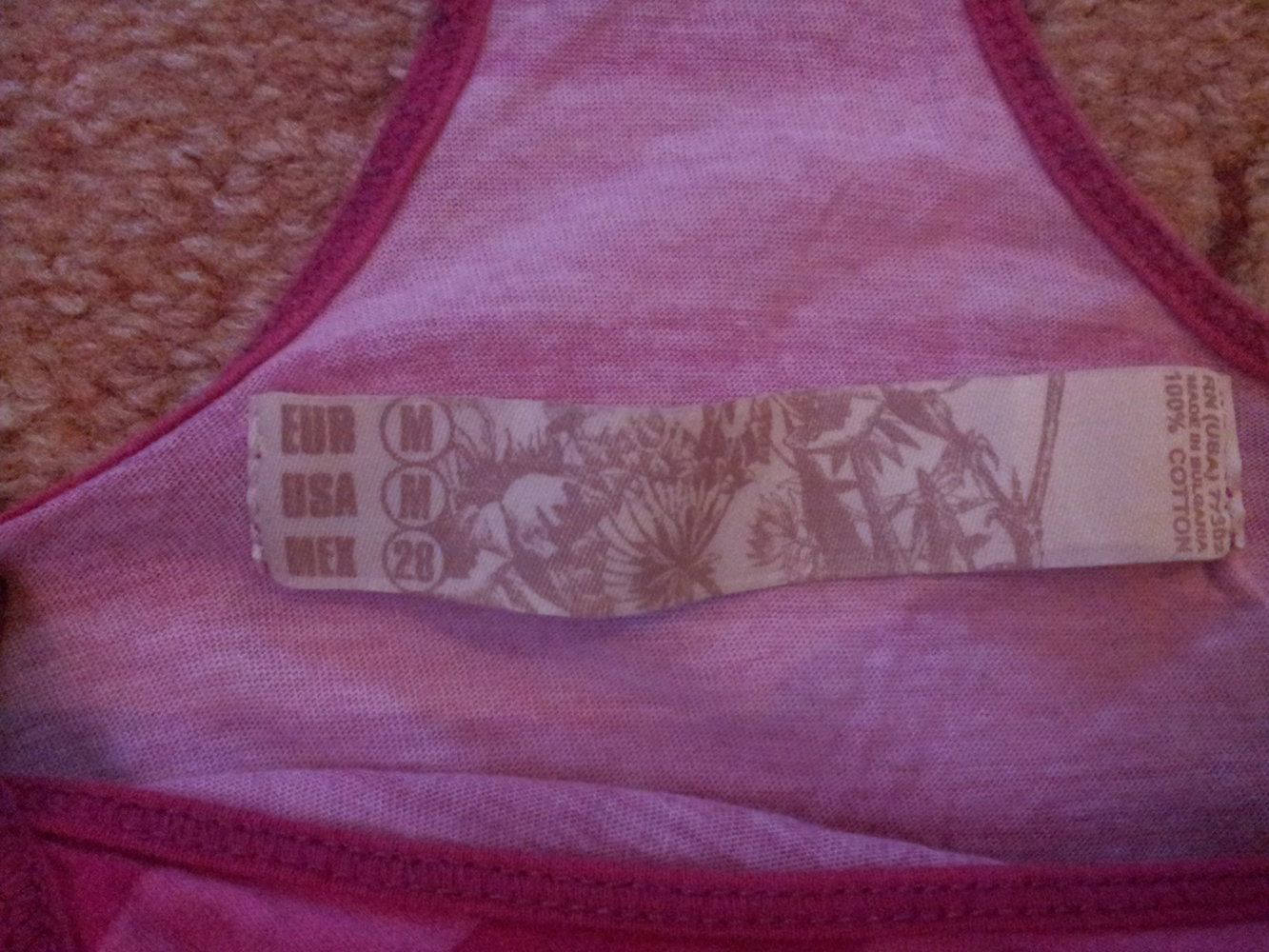 Tanktop rosa pink Streifen Gr. M stretch