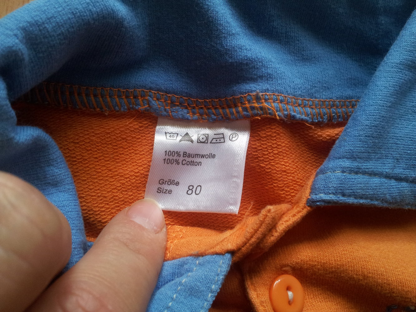  Pullover orange blau Gr. Teddy Bär Fahrrad Kids Street 