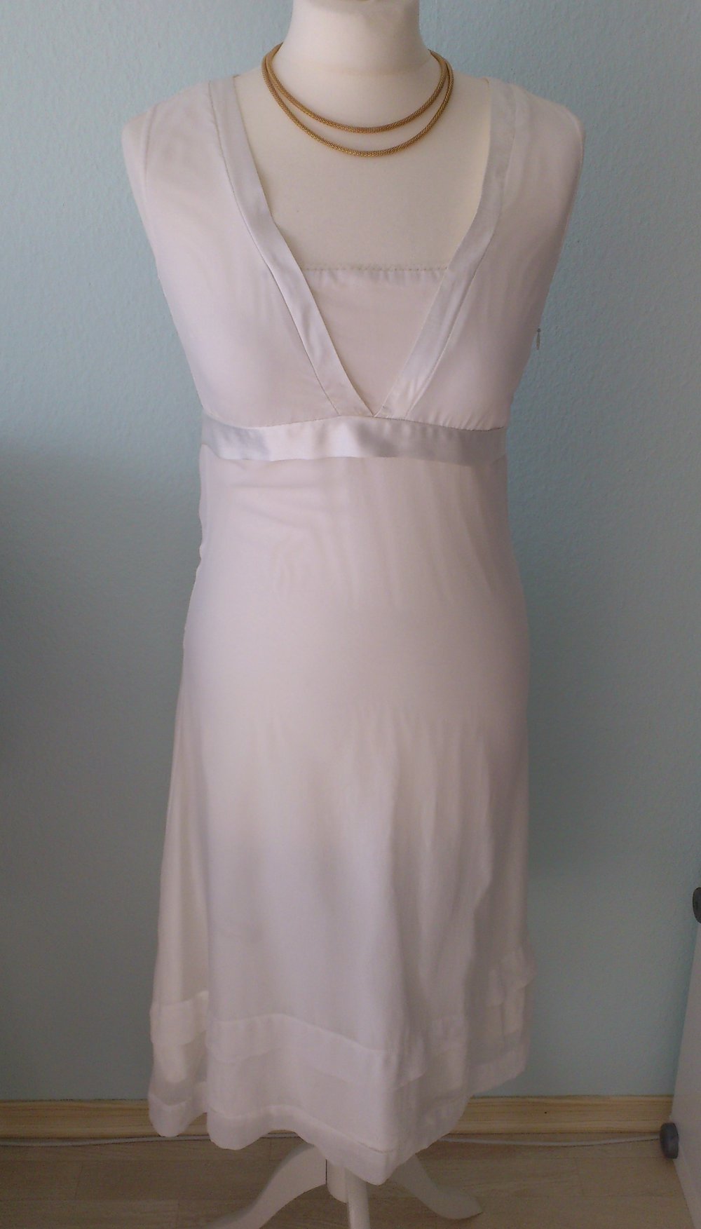 !! Festliches weißes Kleid 36 S Schleife Spitze Konfirmation 