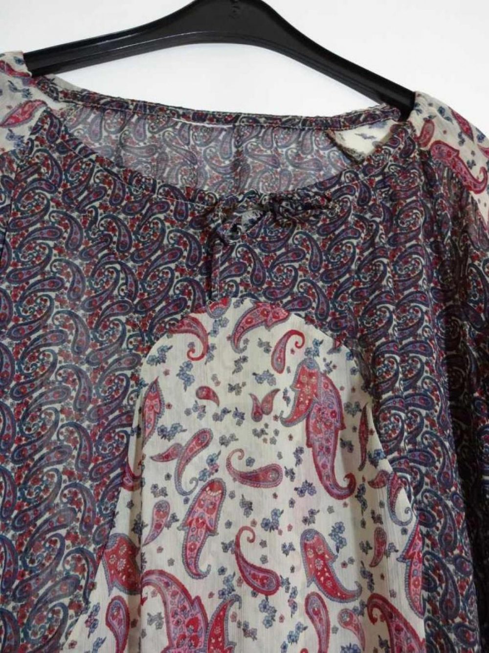 Leichtes Top mit Paisleymuster Sommer Transparent Gr. 40 Gr. M