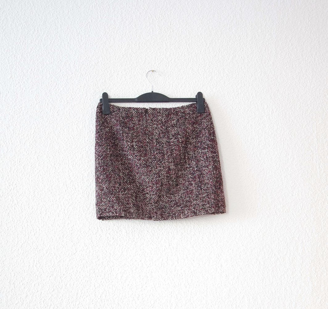 Gewebter Rock Gr. 36 S 38 Turnover Wolle Pencilskirt
