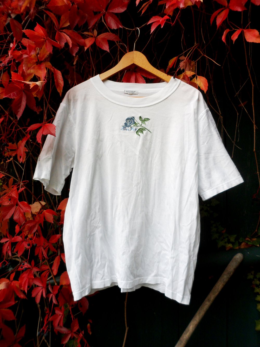 Weißes Basic Shirt Rose