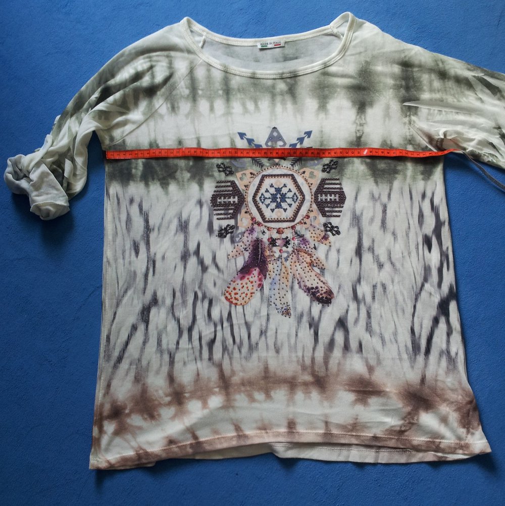Tolles Feinstrick- Oversizeshirt Tunika Batik