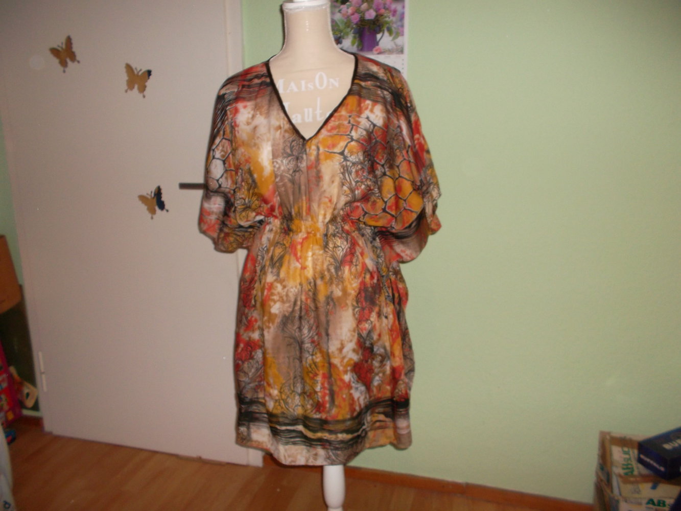 neues longoberteil/blusenkleid,uni