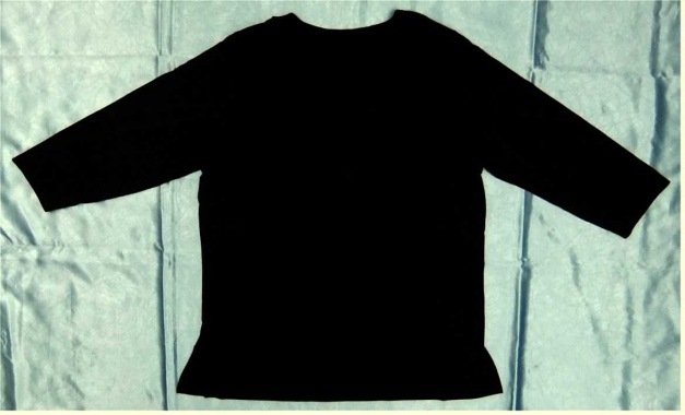 Keomi Lagenlook Slinky Tunika Langarm-Shirt - Gr. B1 ( 44/46 ) - rabenschwarz