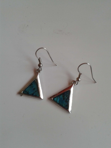 Ohrringe + Ring, Aqua