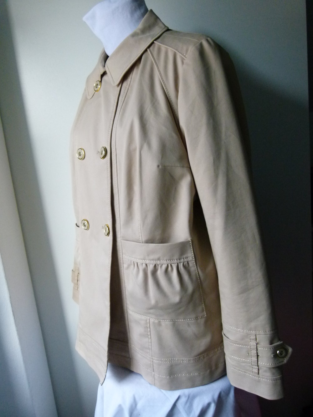 Leichte Jacke, nude beige, Mori Boho Edel Übergangszeit Lagenlook