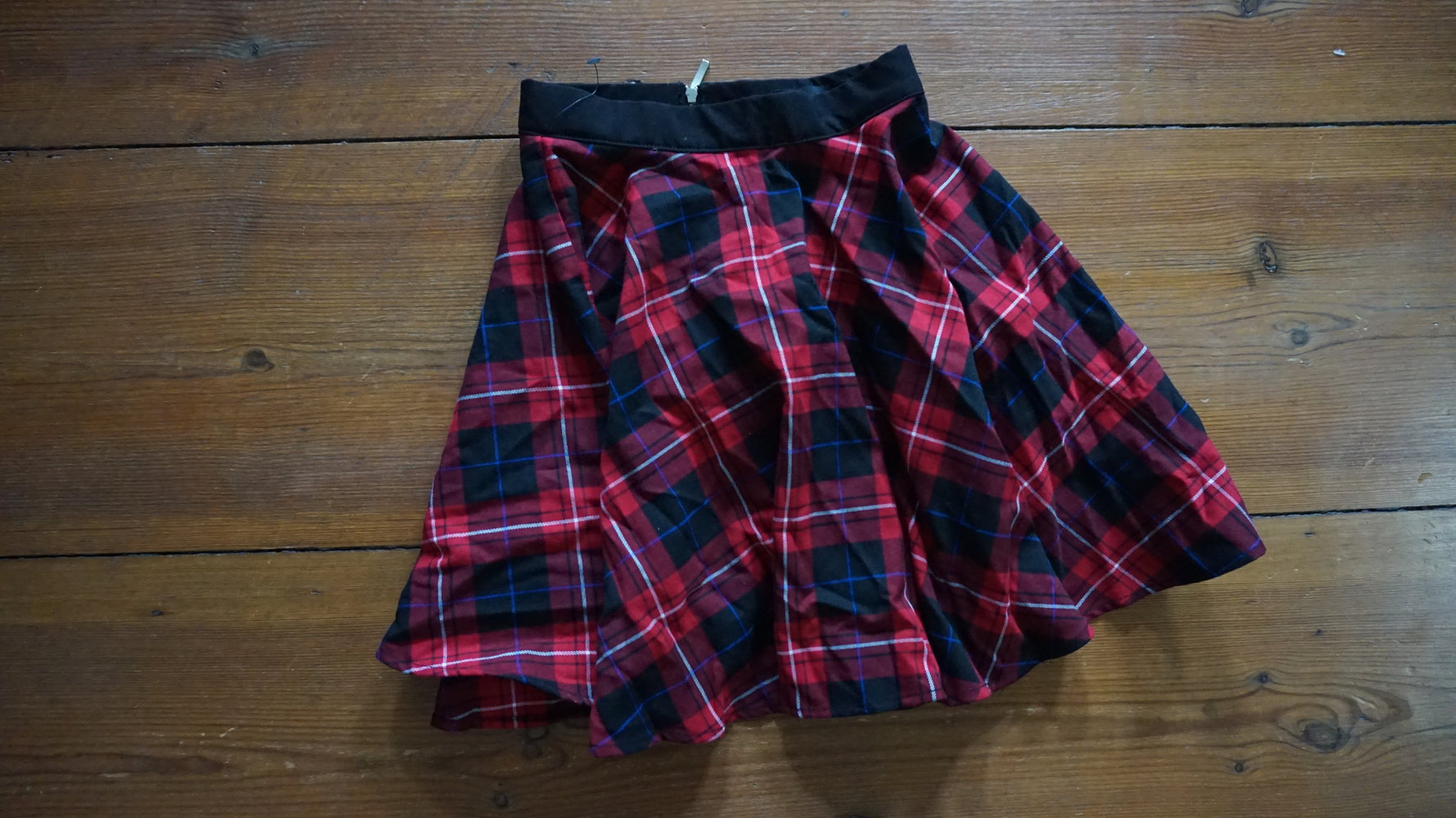 Rotkarierter Highwaist Rock