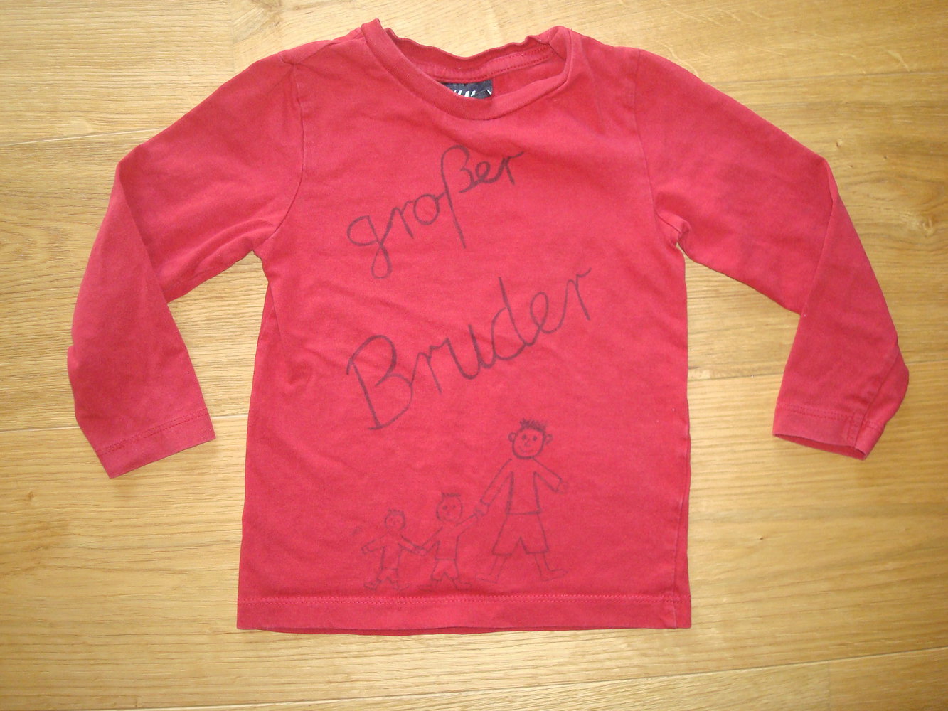 Langarmshirt mit Aufdruck Großer Bruder von H&M Gr. 86/92