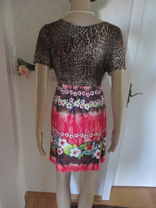 NEU * Karibik * Blüten * Blumen * Flower- Power * Leo * Anima- Style * Strech * Mini- Kleid 