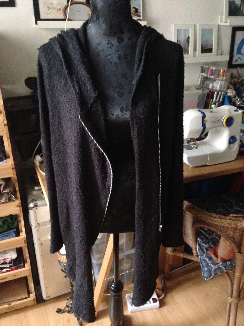 Schwarze Strickjacke 
