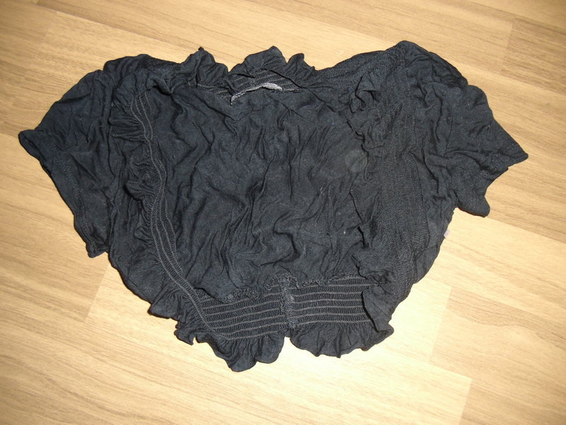 Schwarzer, kurzärmliger Cardigan