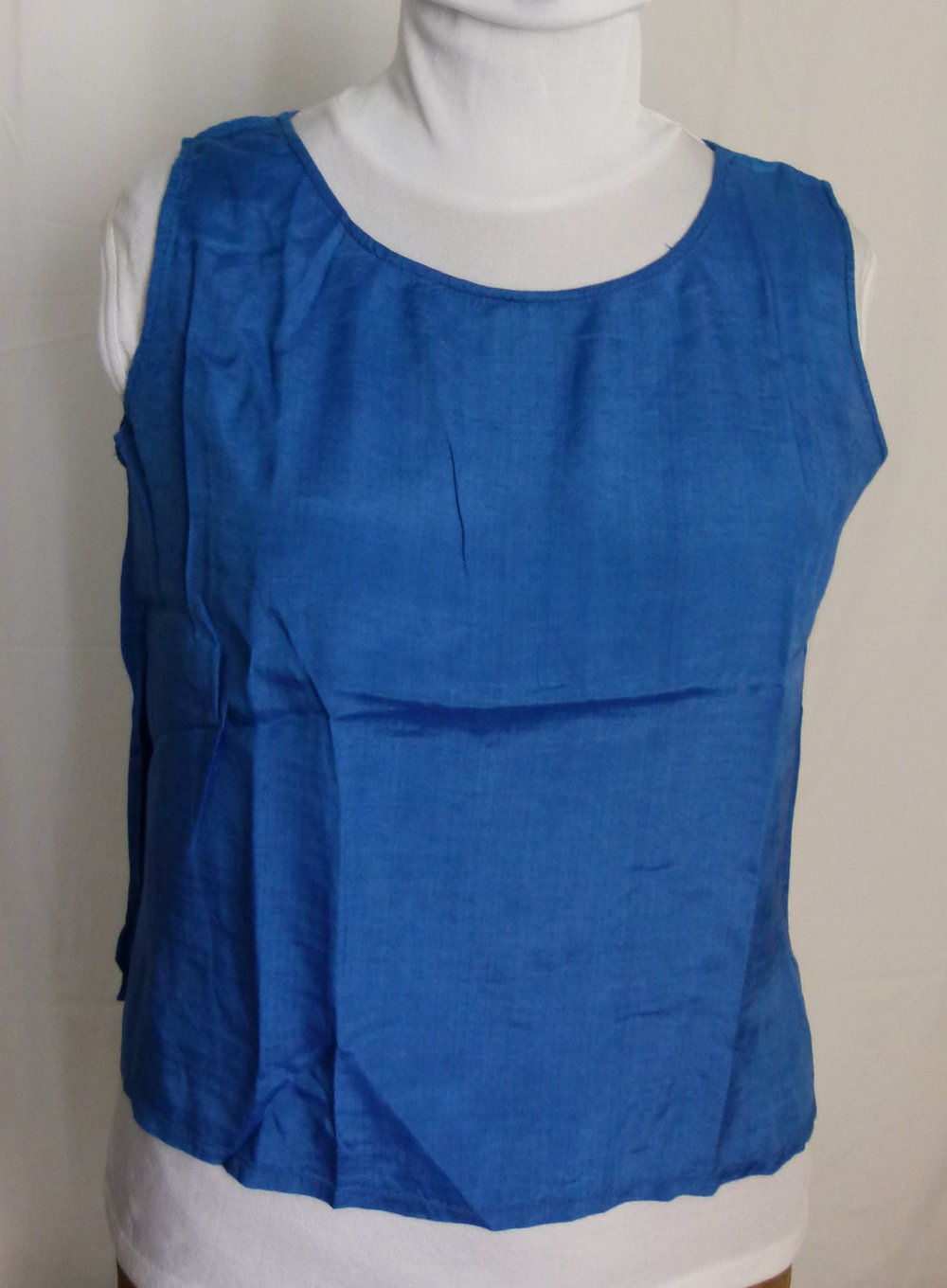 Sommer Top, blau, leicht & luftig, original 70er Jahre, Boho Retro Vintage 70s Hippie Goa Festival Strand