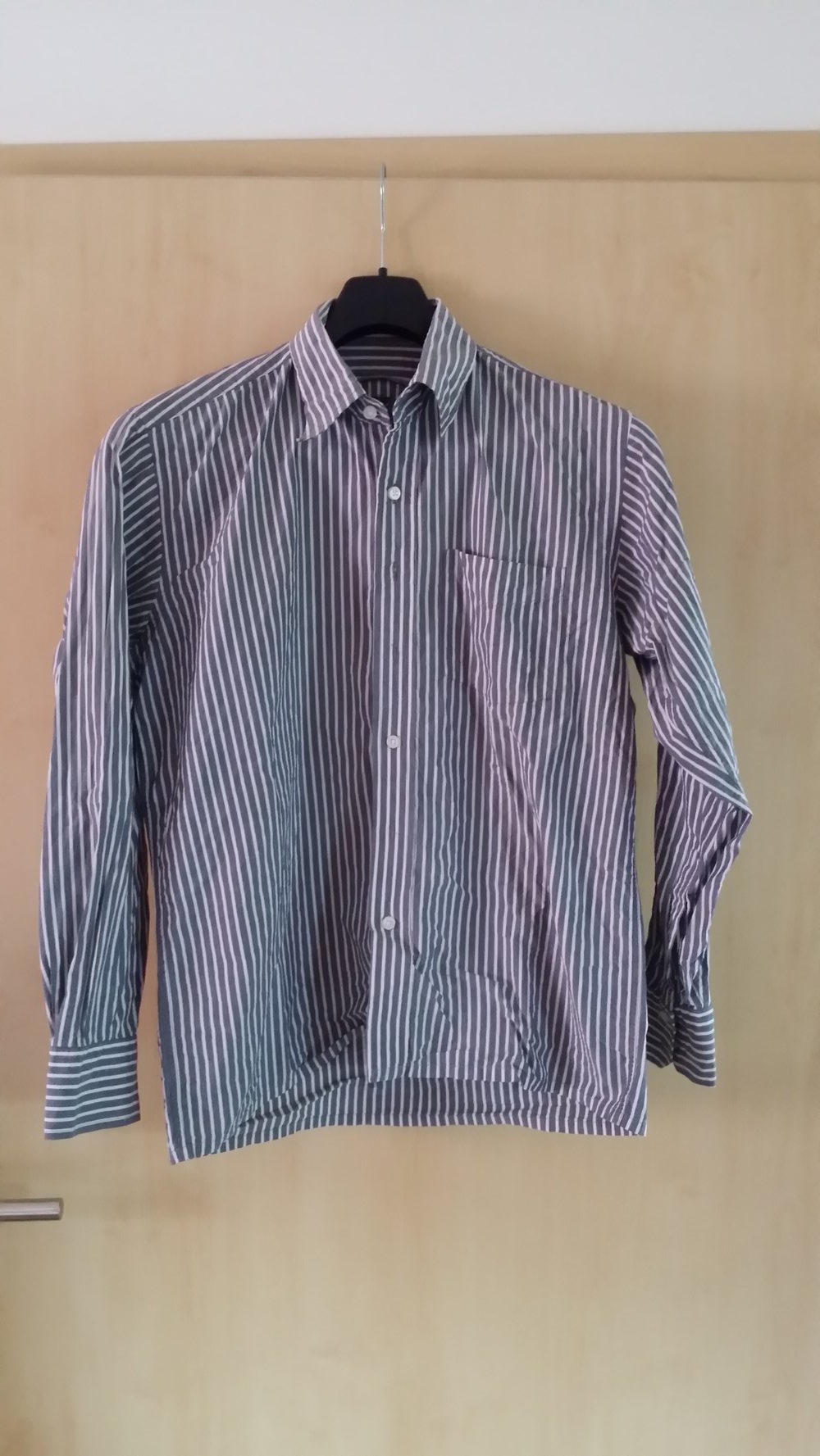 Freizeit Oberhemd grau/weiß gestreift Wrangler Size L 