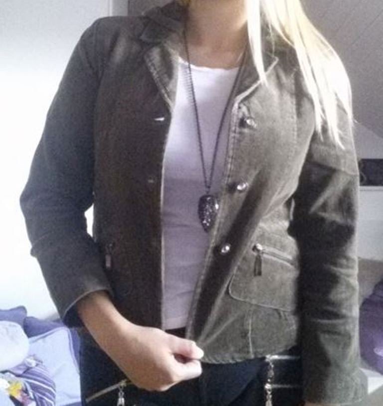 Übergangs-/Frühlingsjacke Cordjacke khaki