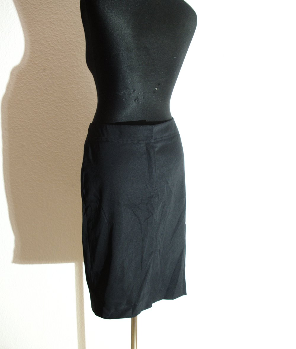 Schwarzer Bleistiftrock Gr. 38 Mexx Gehschlitz Pencilskirt retro 