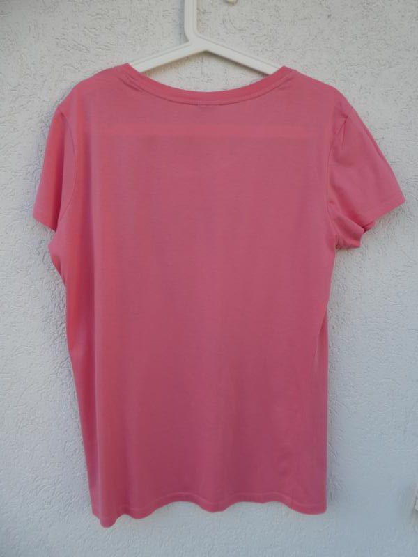 Esprit – T-Shirt, rosa mit Aufdruck – Gebraucht, fast wie neu