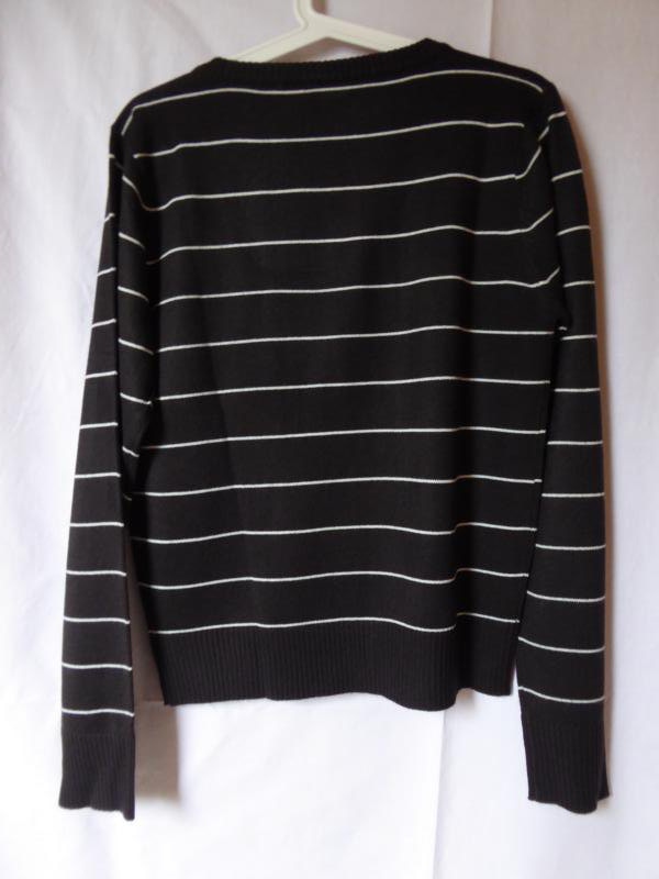 NEU: Dunkelbraun-weiß-gestreifter Pullover von Duesenberg