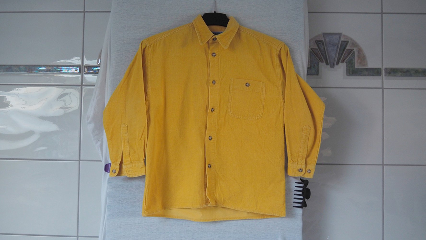 Gelbe Cord Jacke mit Knöpfen Gr. 128