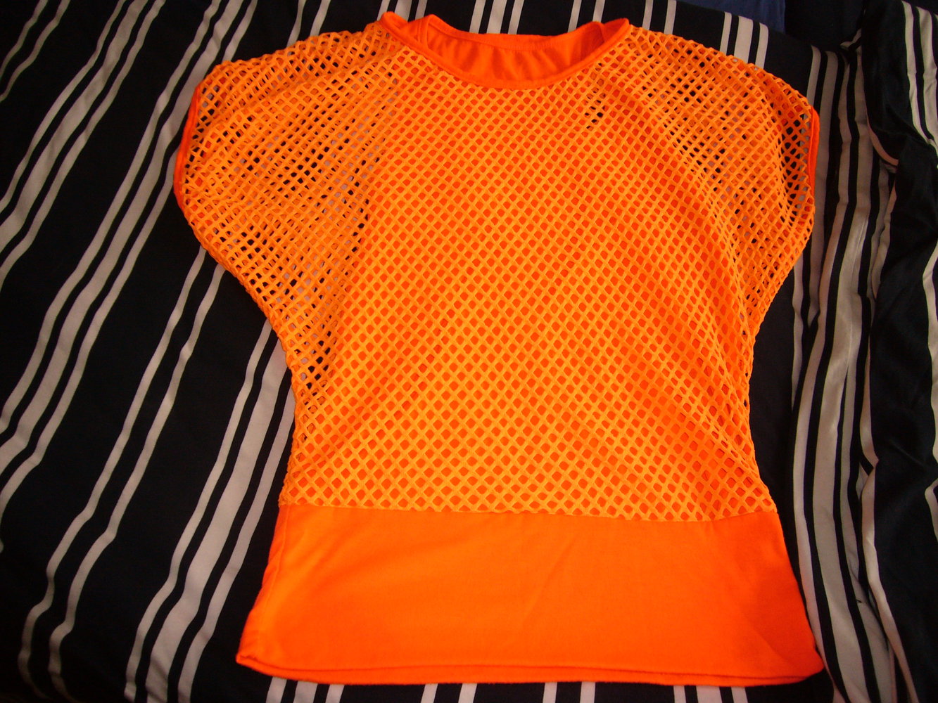 Top außen netz Gr.M orange