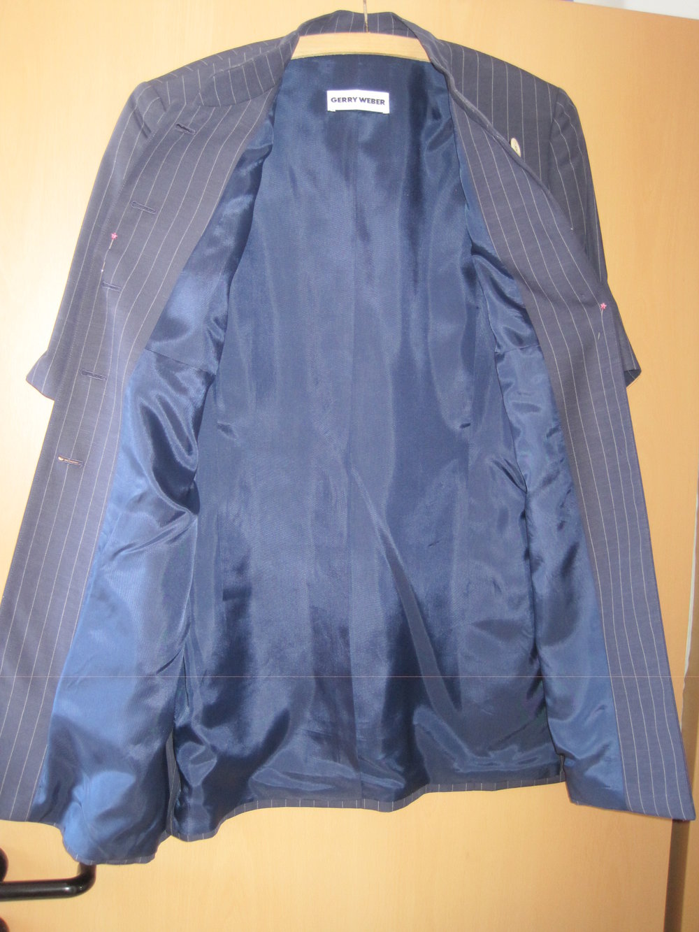 Blazer Damen Kurzarm Nadelstreifen Jacke