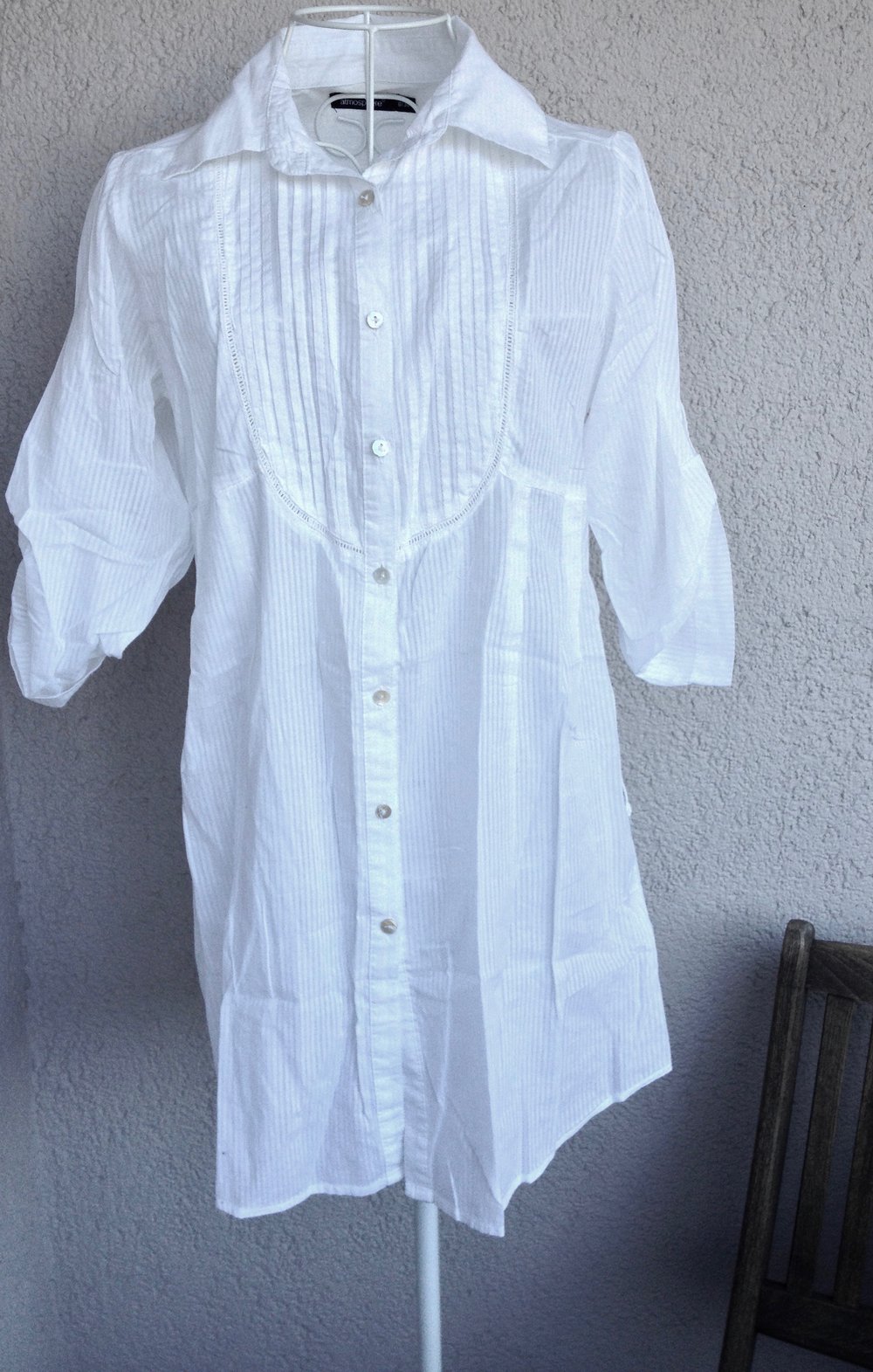 Oversized Bluse in Weiß