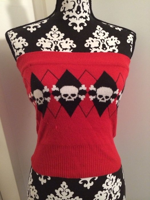 Liquorbrand Top Skulls karo bandeau