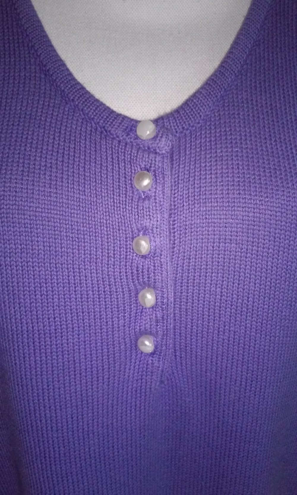 Sweatshirt Langarm Shirt Knopfleiste Oberteil Pulloverkleid Gr.40/42