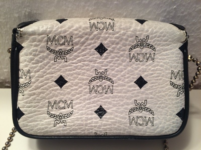 MCM Tasche weiß blau Monogramm