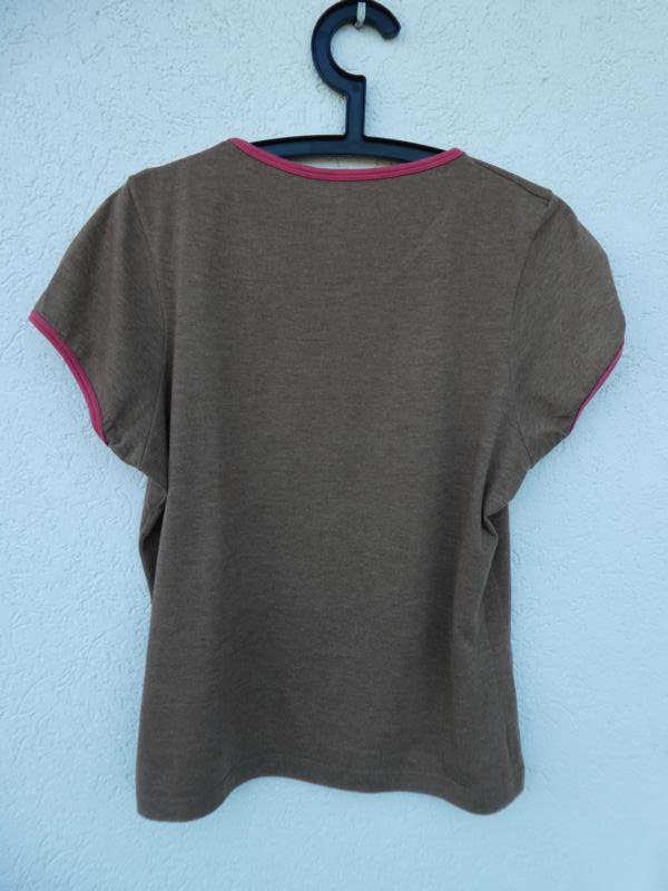 Garcia Jeans – T-Shirt, braun mit Aufdruck – Gebraucht