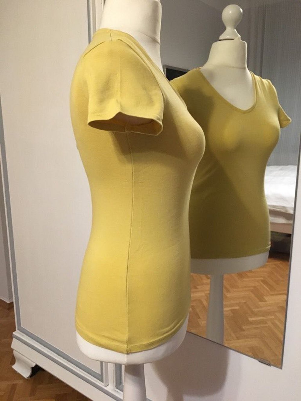 Shirt Oberteil T-Shirt H&M gelb Größe M