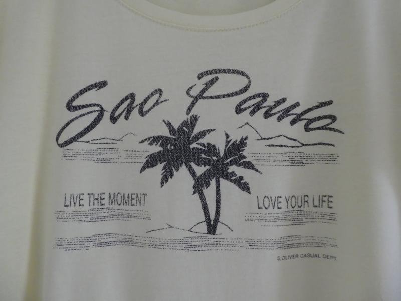 NEU – s.Oliver  – T-Shirt mit Aufdruck, hellgelb