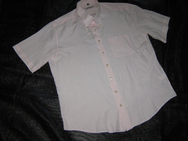 Business Button- Down Kragen DESIGNER Kurzarm Hemd Gr. 41- 42/ L rosé- rosequarz