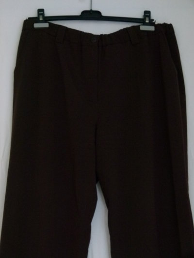 Bundfalten Hose, dunkelbraun, elegant, Business Büro Mori