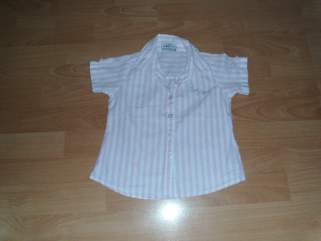 Bluse von Topolino, weiß-rosa, Gr. 104