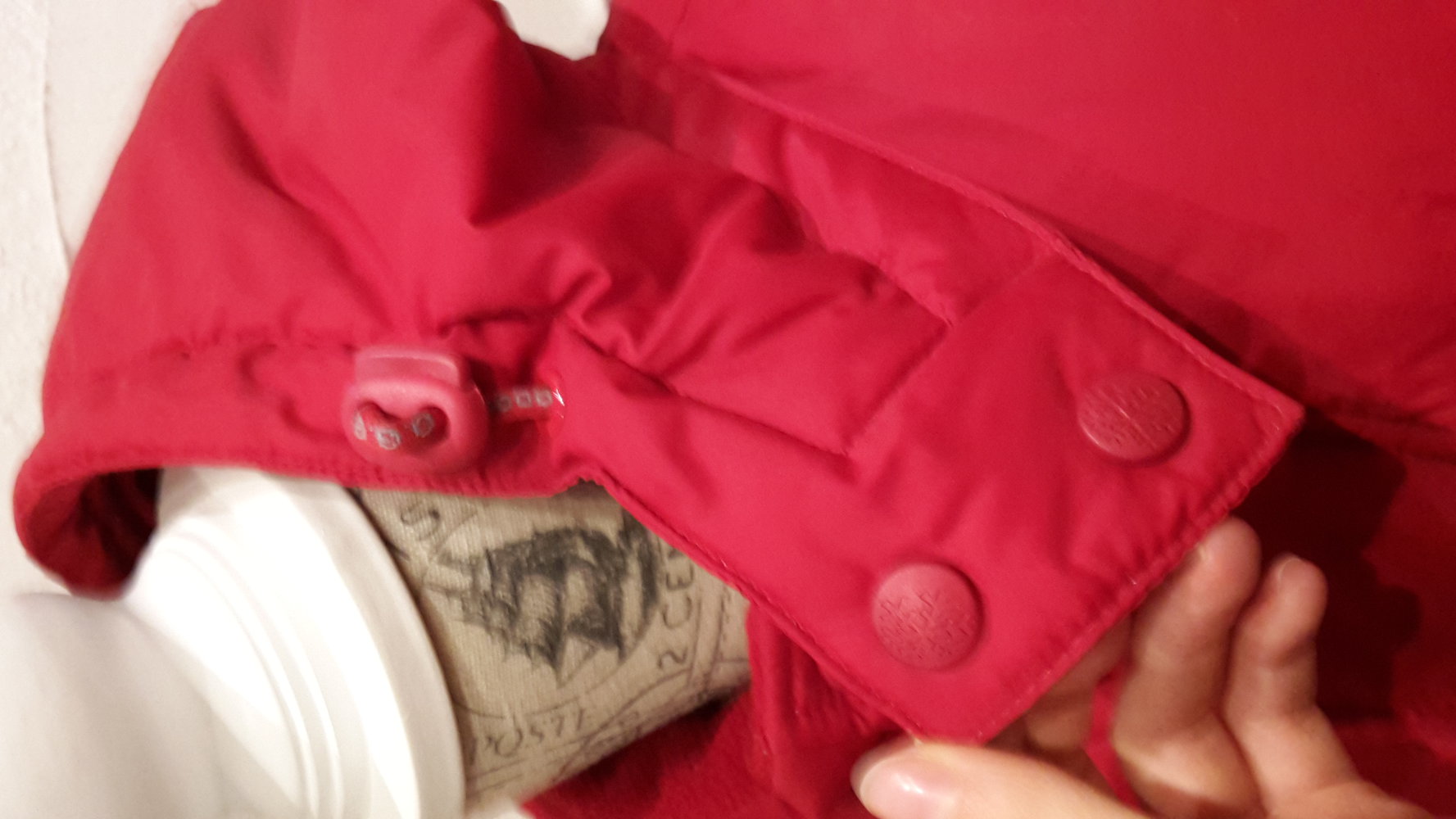 Rote Daunenjacke, Winterjacke, warm, 140,Reflektor