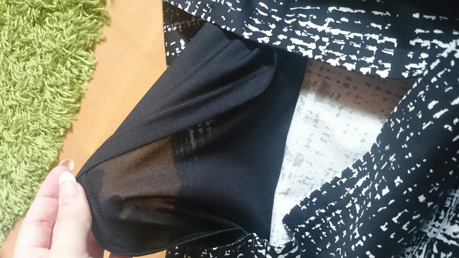 Schwarz weißes kleid 