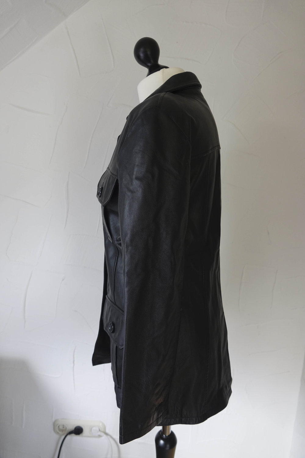 Wunderschöne Schwarze Pantera Lederjacke Größe S